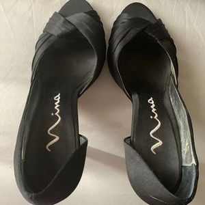 Black Nina heels in very good condition were used for casual shoes